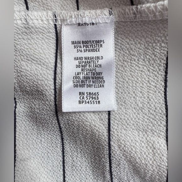 BP cream striped peplum blouse top size S - Picture 12 of 12